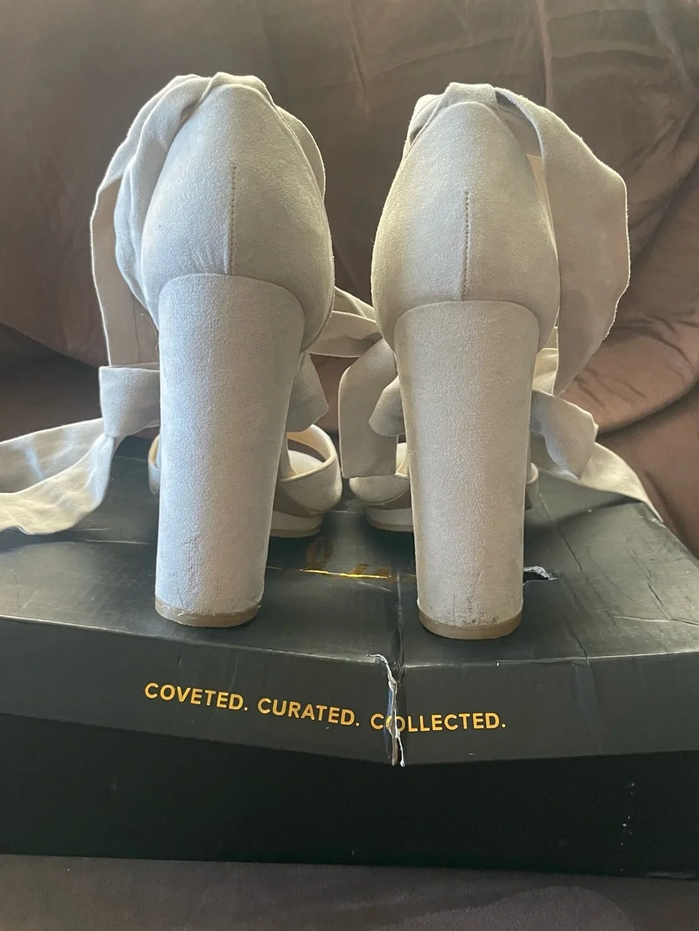 Lulus Dorian Grey Suede Lace-Up Platform Heels